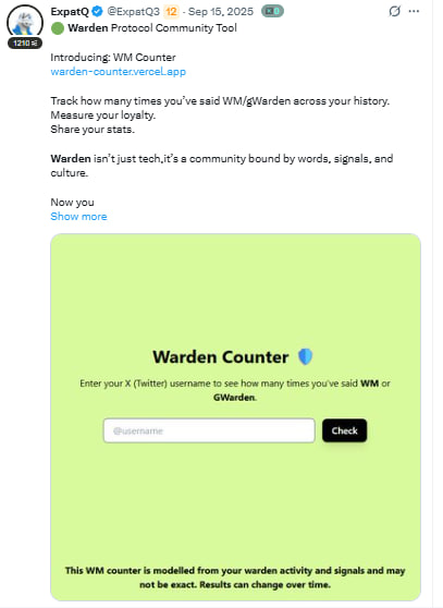Warden Counter Social Analytics